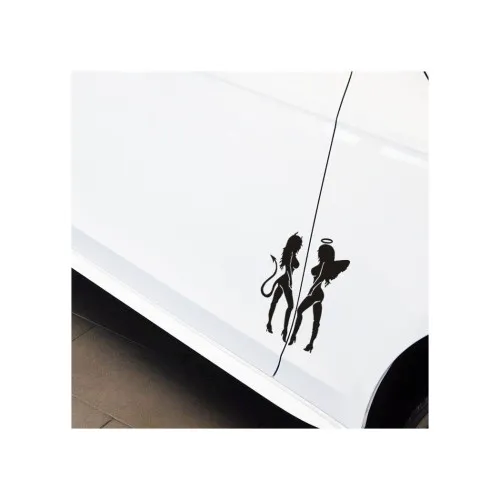 Abtibild Devil si Angel silueta auto decorativ diverse culori — imaginea 2