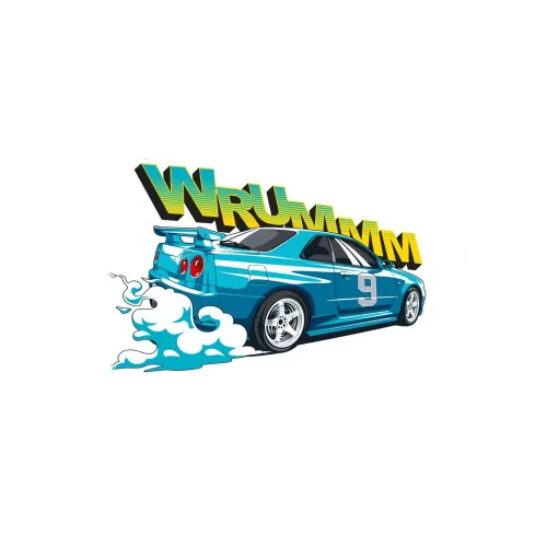 Abtibild "MASINA WRUMM ALBASTRA" Cod:TAG 066/ T3
