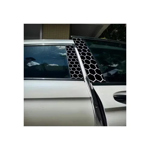 Abtibild stalpi auto si geam auto design honey comb 50x25cm — imaginea 3