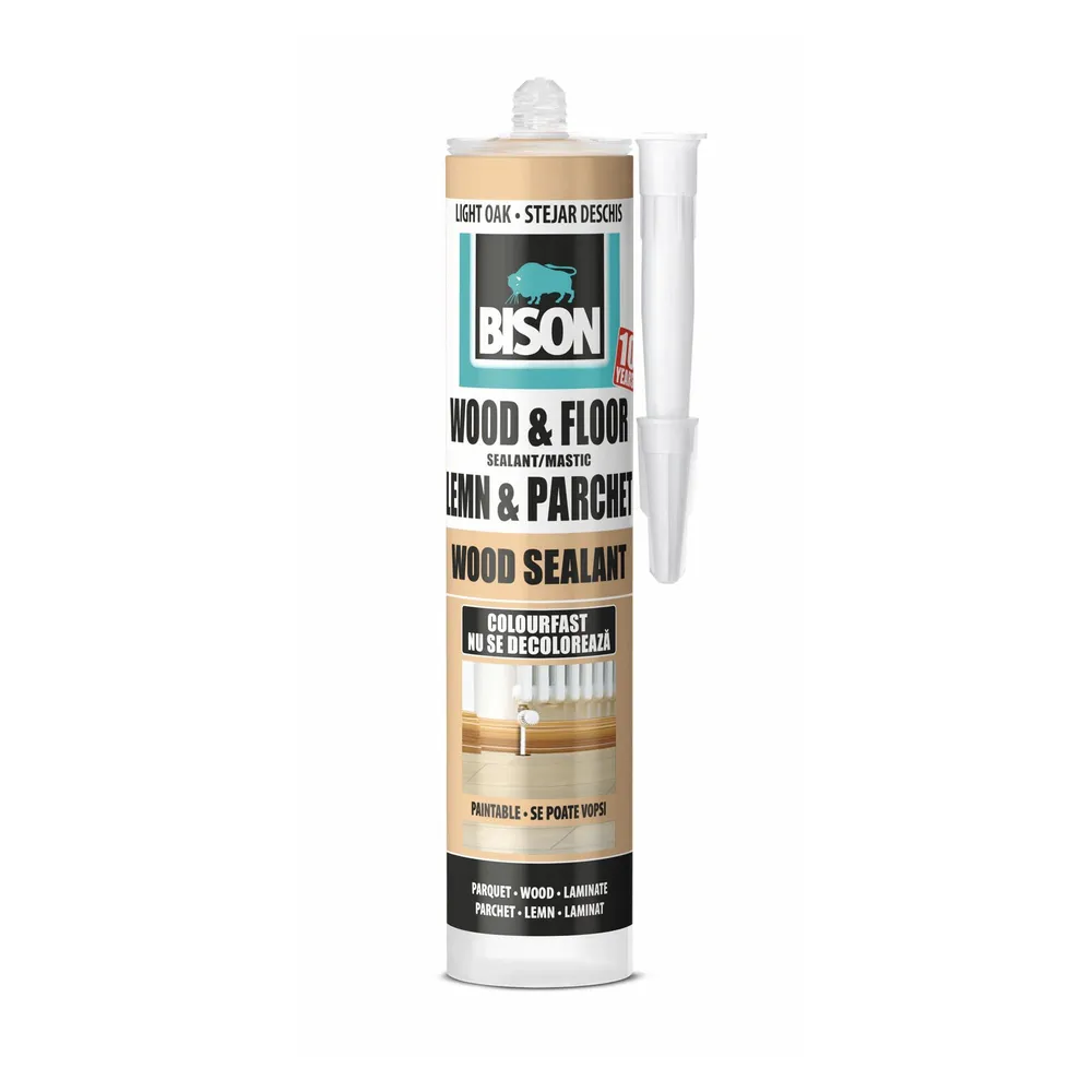 Acril mastic Bison, pentru lemn si parchet, stejar deschis, 300 ml