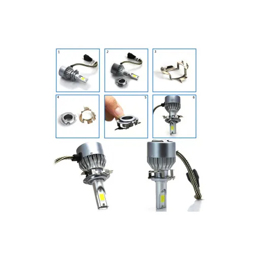 Adaptor bec LED pentru montaj in locul becurilor cu halogen compatibil Audi BMW Mercedes Nissan — imaginea 2