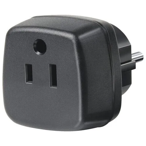 Adaptor Brennenstuhl 3 pini, negru, 15A, interior