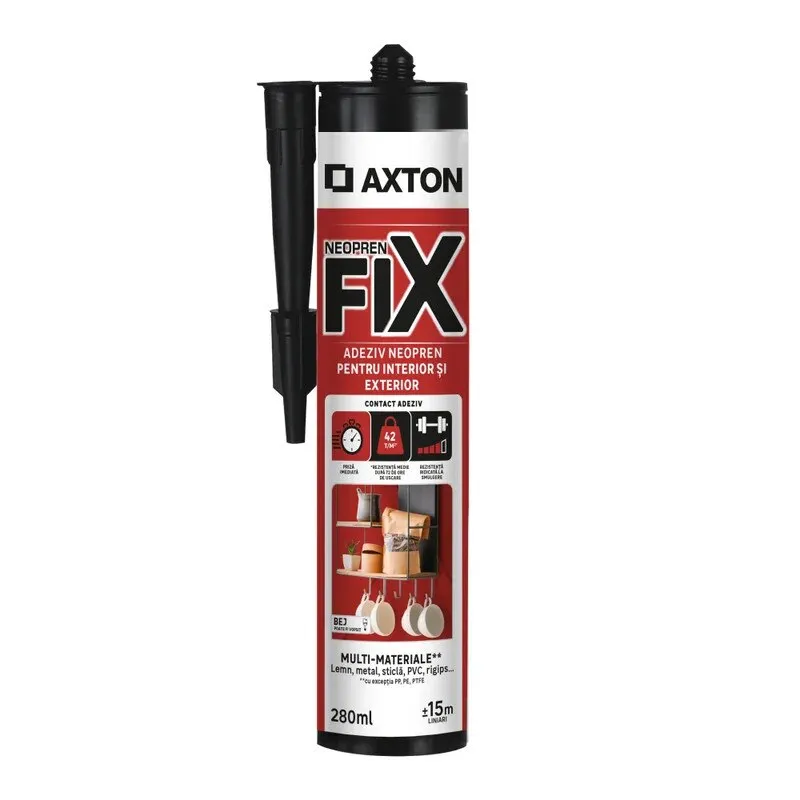 Adeziv Axton, neopren, 280 ml, bej