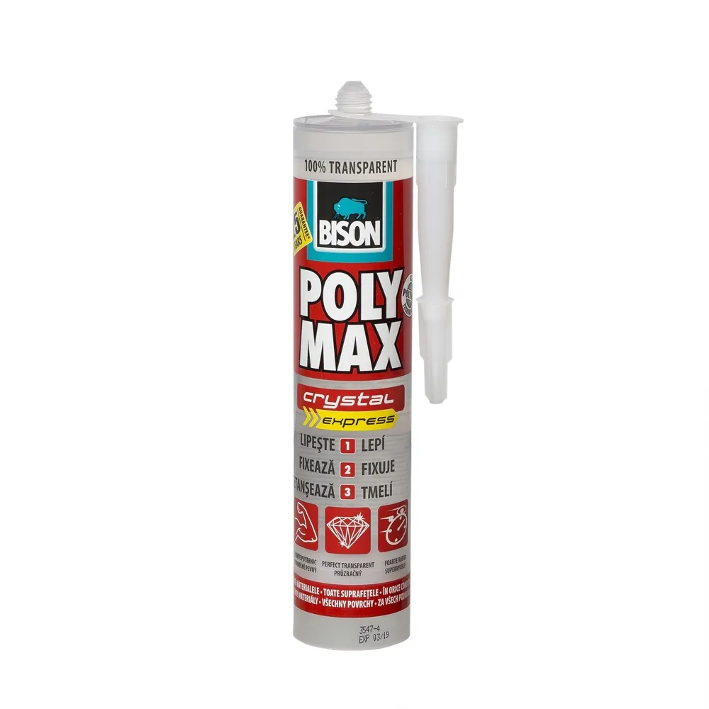 Adeziv Bison Poly Max, de asamblare si montaj, 300 g, transparent