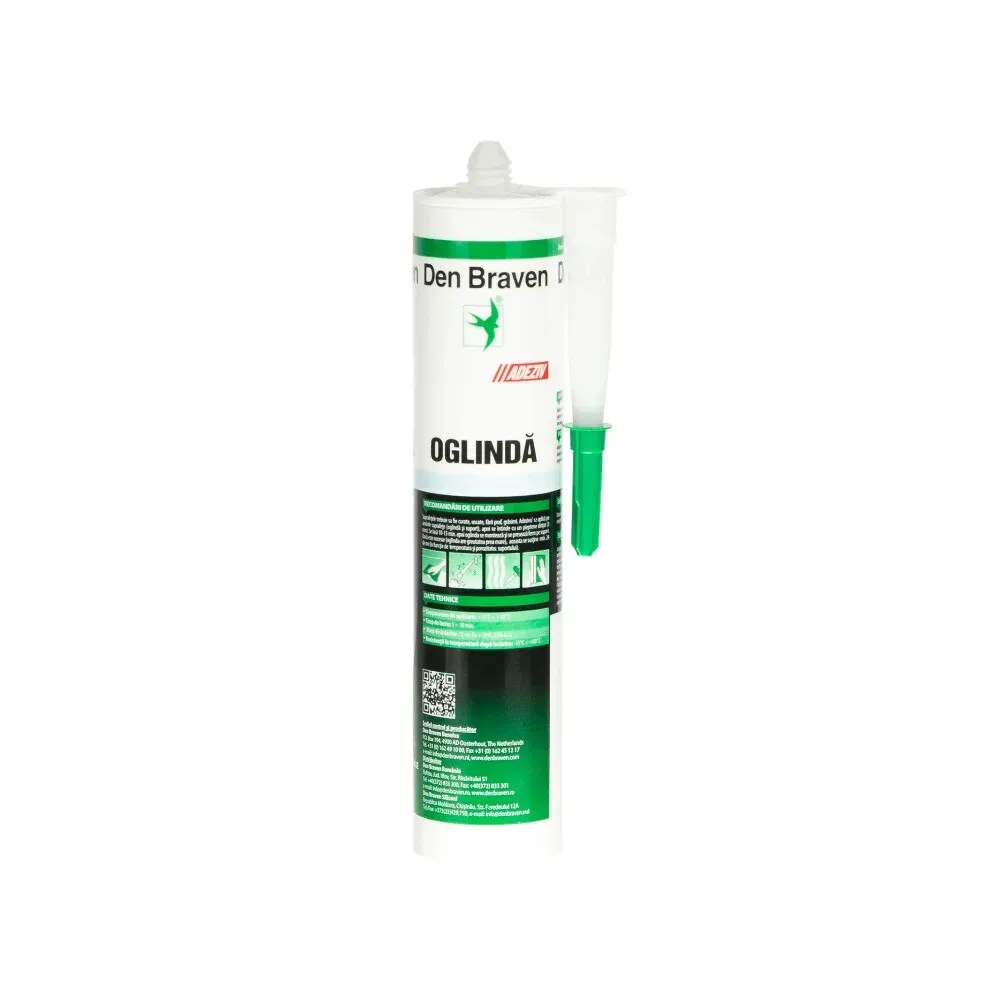 Adeziv Den Braven, pentru oglinzi, 280 ml, alb