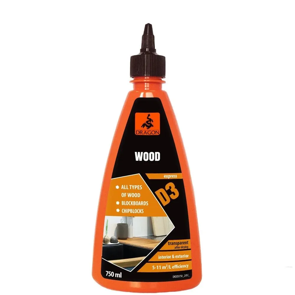 Adeziv Dragon pentru lemn, D3, 750 ml, transparent, lichid