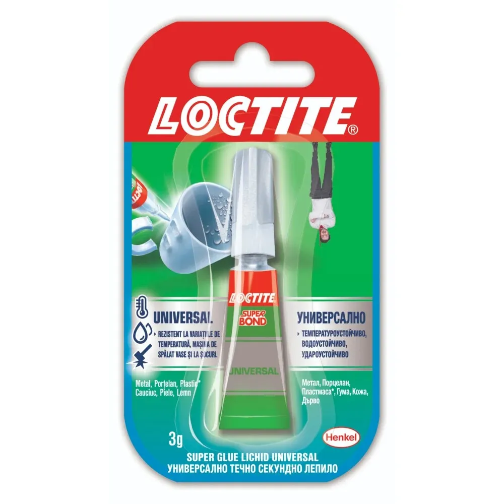 Adeziv Loctite, termorezistent, transparent, 3 g, set 1
