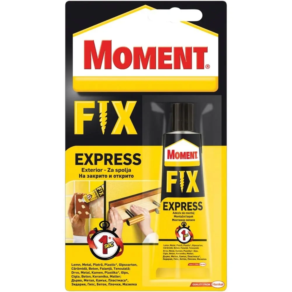 Adeziv Moment Fix Express, 75 g, bej, rezistent la apa, aplicare usoara