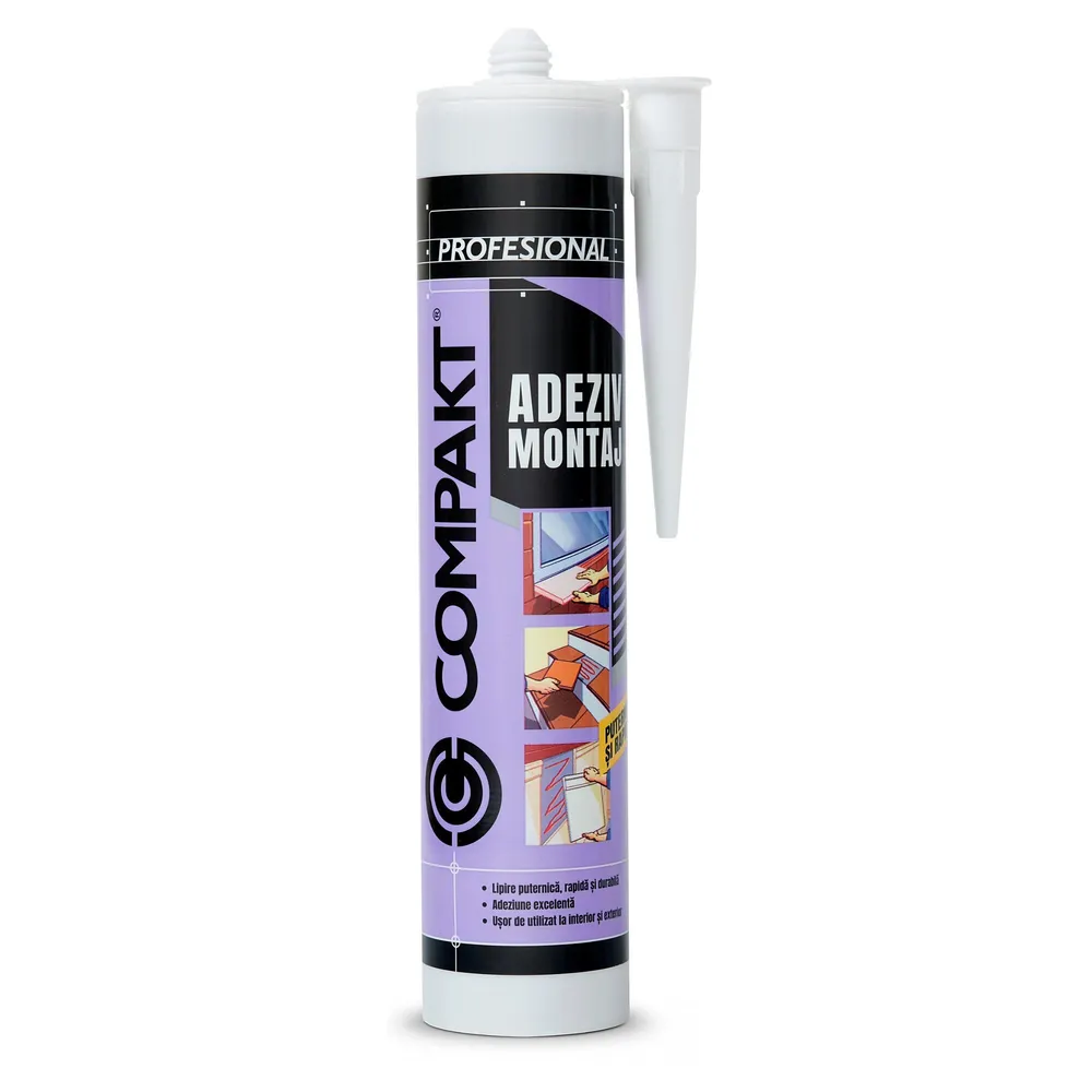 Adeziv montaj pentru suprafete multiple, Compakt, interior / exterior, bej, 280 ml