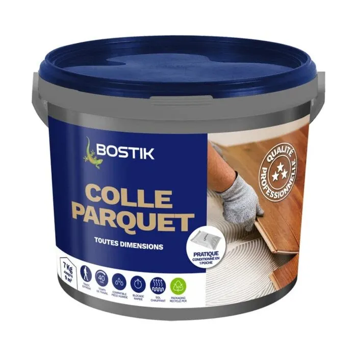 Adeziv parchet lemn masiv / laminat, Bostik, hibrid, 7 kg