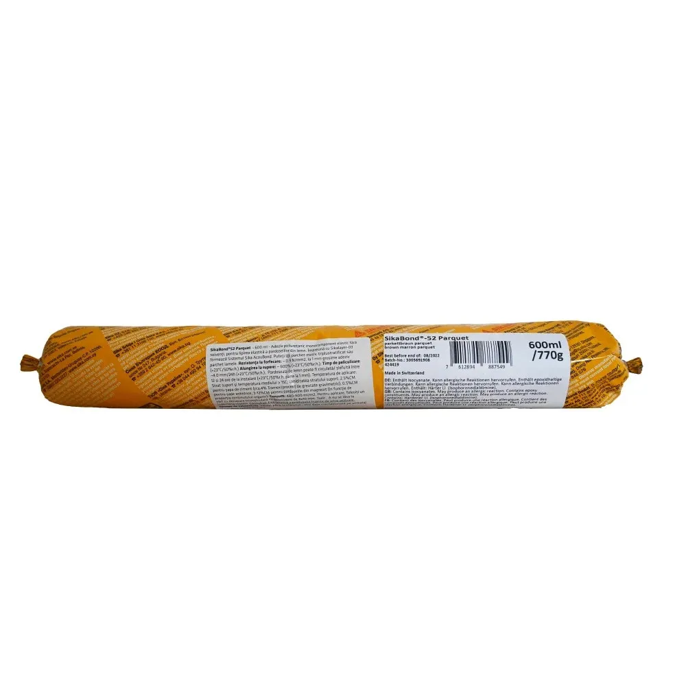 Adeziv parchet Sikabond 52, de constructii, 600 ml, maro