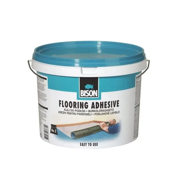 Adeziv pentru mocheta si linoleum, cu suport textil, Bison Flooring, 6 kg, maro deschis