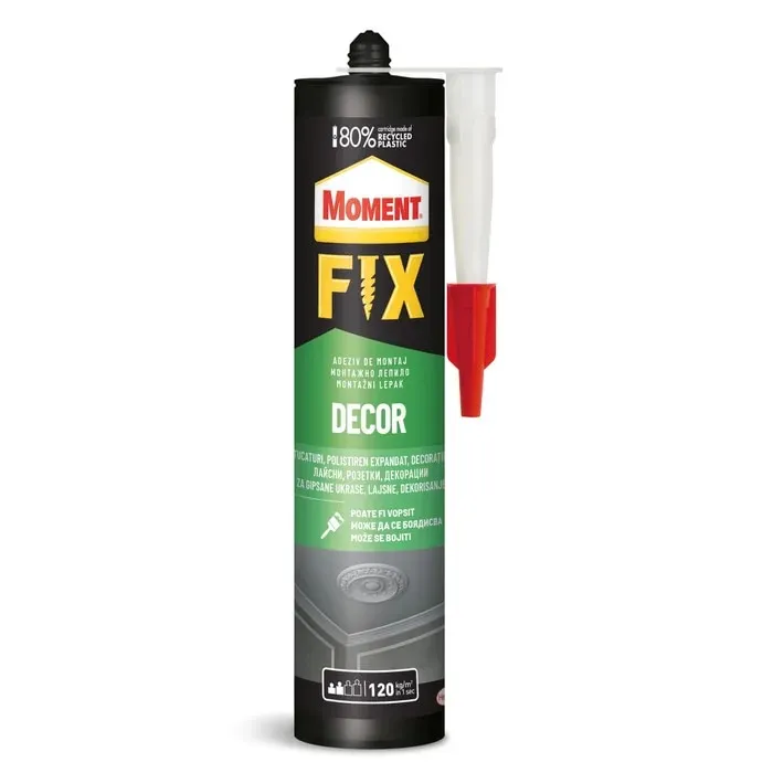 Adeziv pentru polistiren, Moment Fix Decor, interior, alb, 380 g