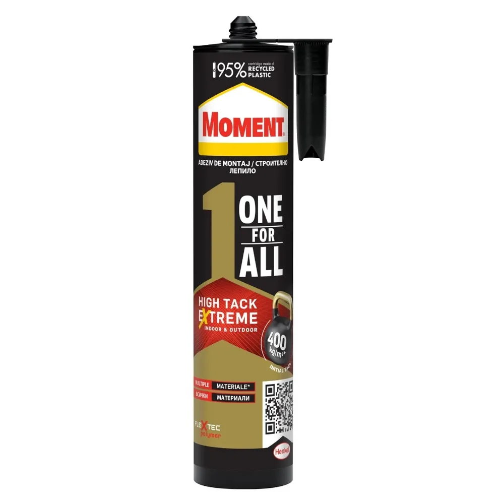 Adeziv pentru suprafete multiple, Moment One for All High Tack Extreme, interior / exterior, alb, 440 g