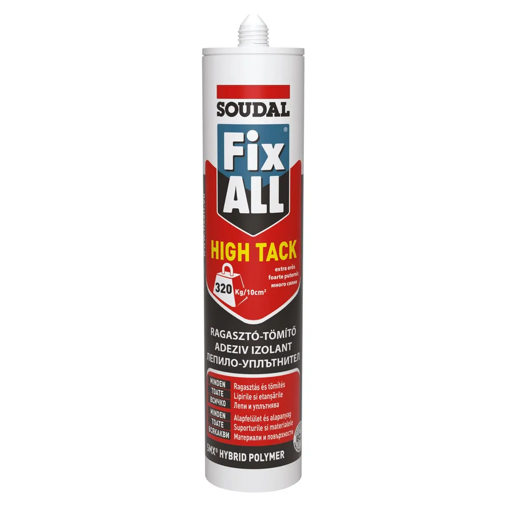 Adeziv pentru suprafete multiple, Soudal Fix All High Tack, alb, 290 ml