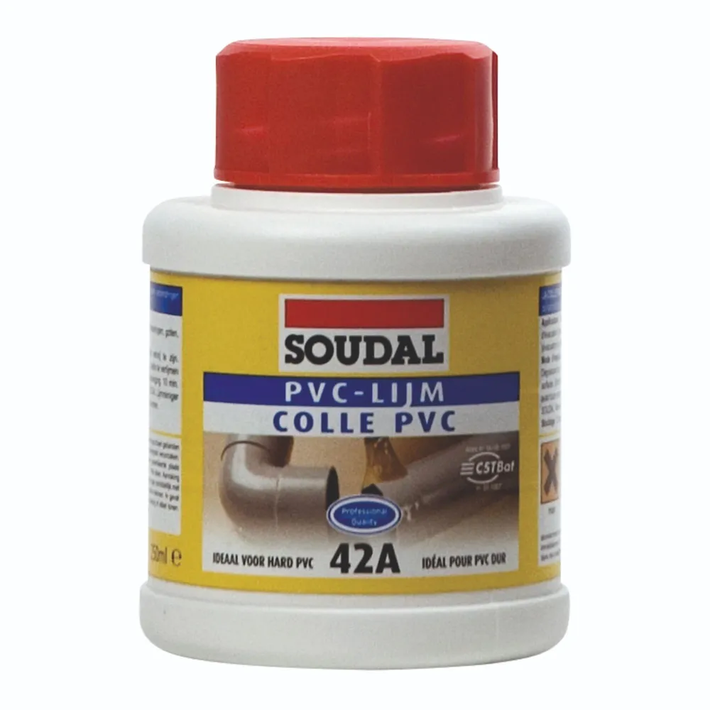 Adeziv Soudal 42A, de asamblare si montaj, pentru tevi PVC, 250 ml, transparent