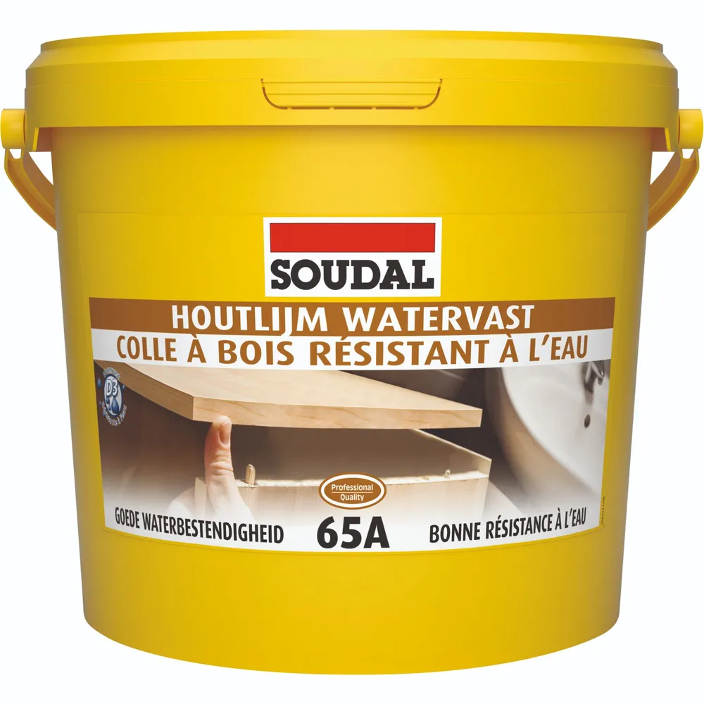 Adeziv Soudal 65A, de constructii, pentru lemn D3, 5 kg, transparent