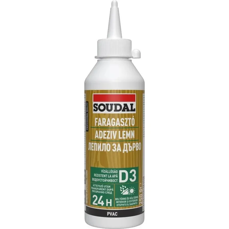 Adeziv Soudal 65A, pentru lemn D3, 250 g, transparent