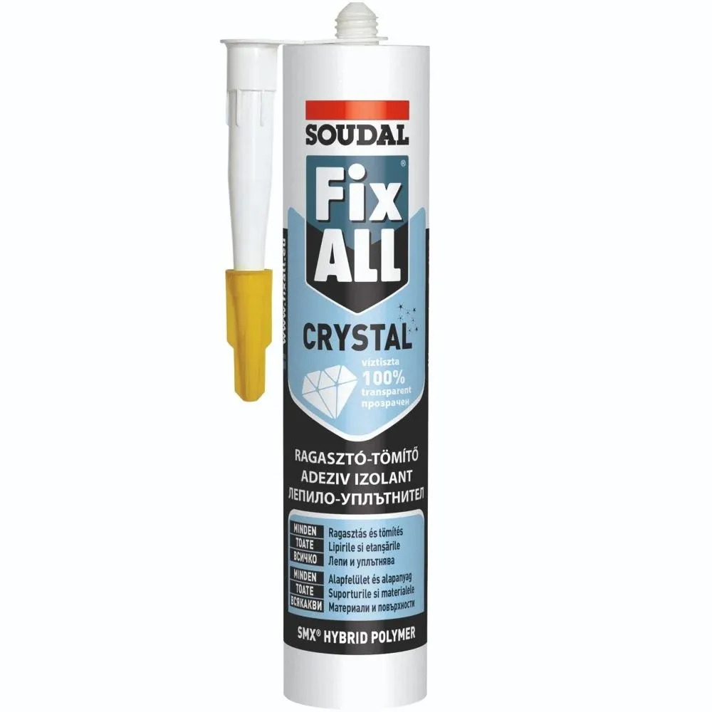 Adeziv Soudal Fix All Crystal, polimeric, transparent, 290 ml