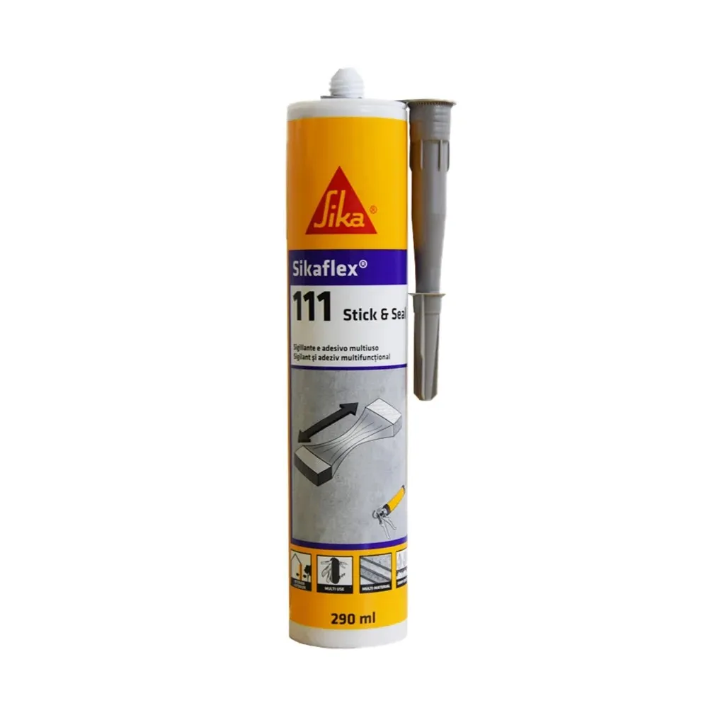 Adeziv universal Sikaflex 111, flexibil, 290 ml, gri