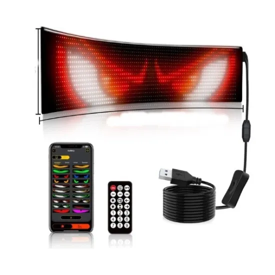 Afisaj LED programabil Eyes Devil, control Bluetooth si telecomanda, USB 5V, 192x898mm Cod: FST-EY 1696