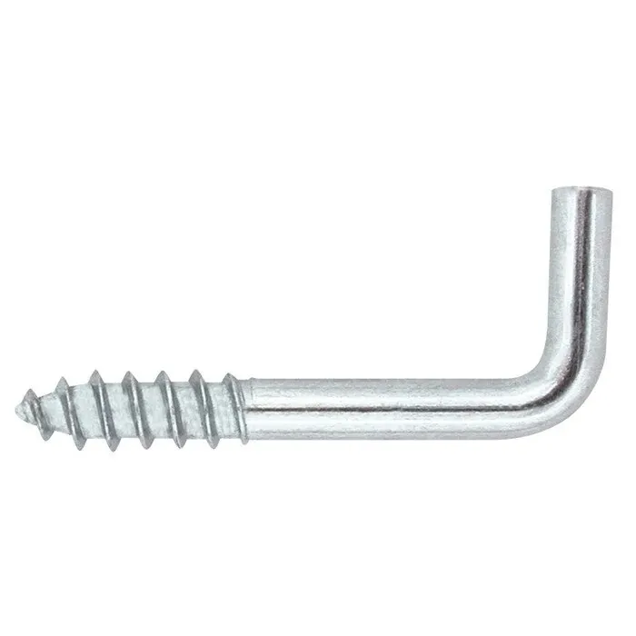 Agatator tip L, cu filet, pentru lemn, din otel, zincat alb, Friulsider 85000B21080F2, 4.5 x 60 x 14 mm, set 10 bucati