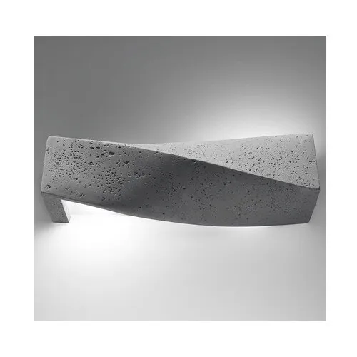 Aplica de perete Sigma, 2x60W, gri beton, 150x420x100mm