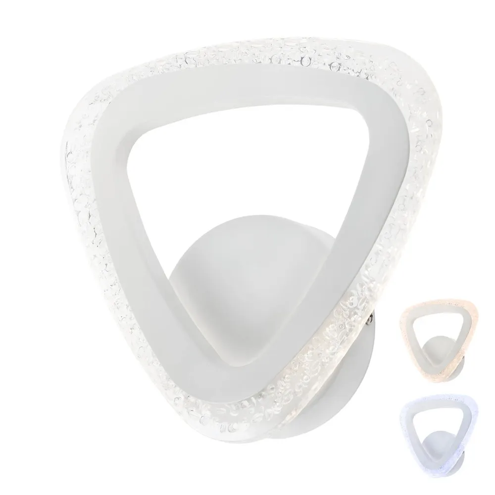 Aplica LED Petalo 01-2458, 12 W, lumina calda / neutra / rece, alb, modern