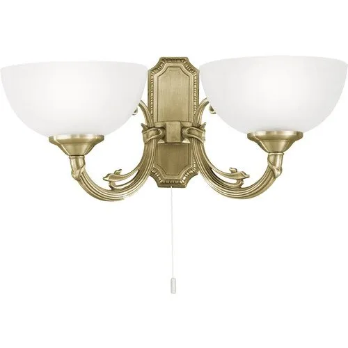 Aplica perete interior Savoy, 2x40W, bronz/alb satinat, cu intrerupator