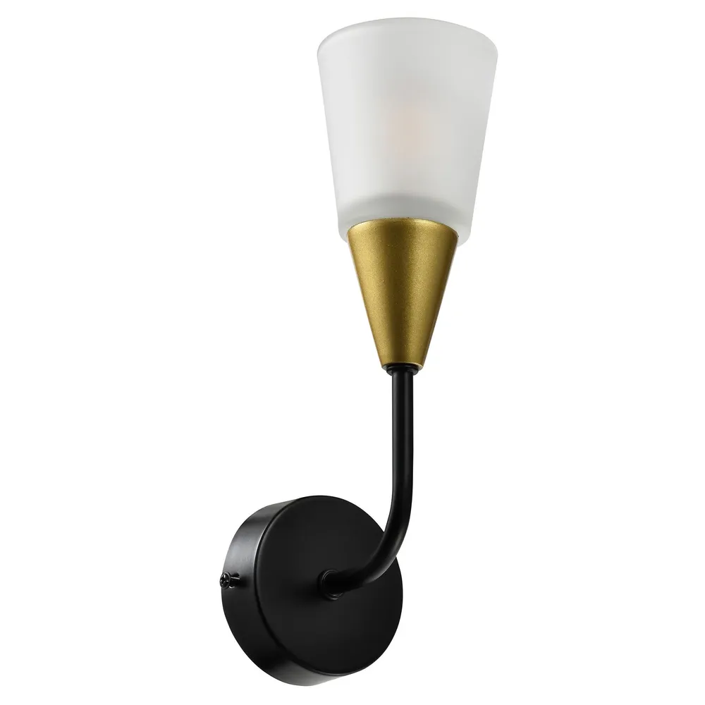 Aplica Storm KL101038, 1 x E14, negru + auriu + alb, clasica