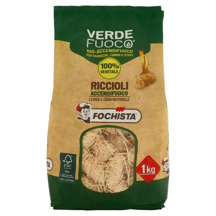 Aprinzatori pentru foc, spiralati, Fochista, lemn, 1 kg