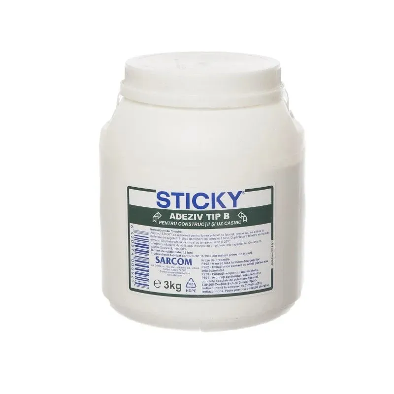 Aracet tip B Sticky, de constructii, 3 kg, alb