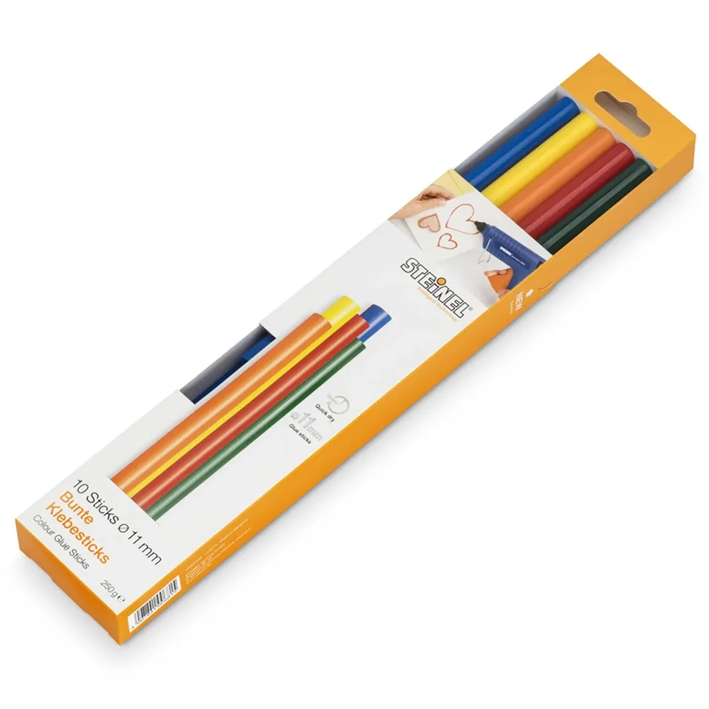 Baghete adeziv multicolor, pentru lipire, Steinel Color, 11 x 200 mm, set 10 bucati