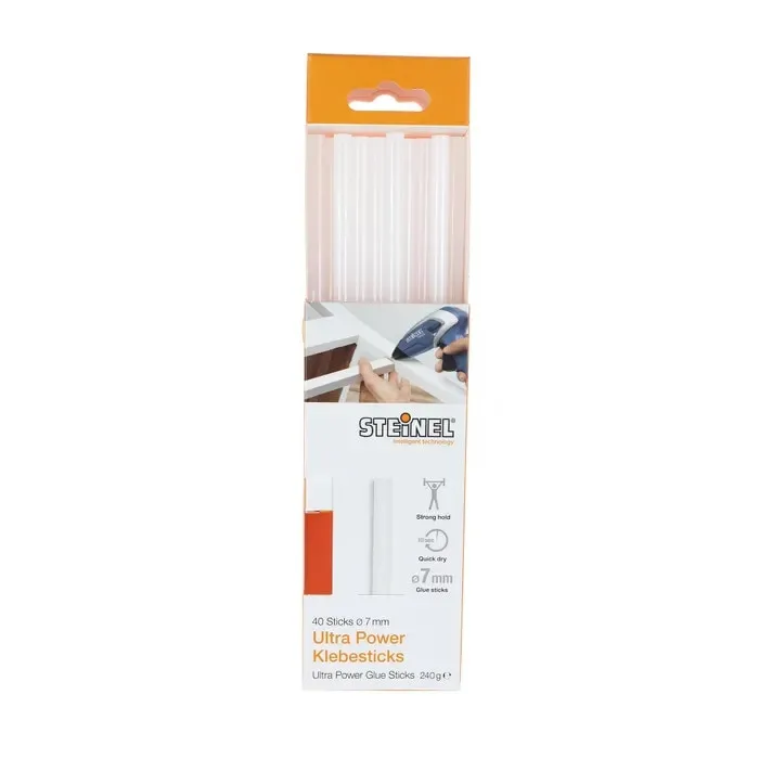 Baghete adeziv semitransparent, pentru lipire, Steinel Ultra Power, 7 x 150 mm, set 40 bucati
