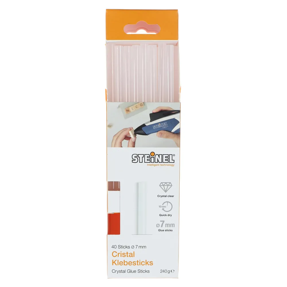Baghete adeziv transparent, pentru lipire, Steinel Cristal, 7 x 150 mm, set 40 bucati