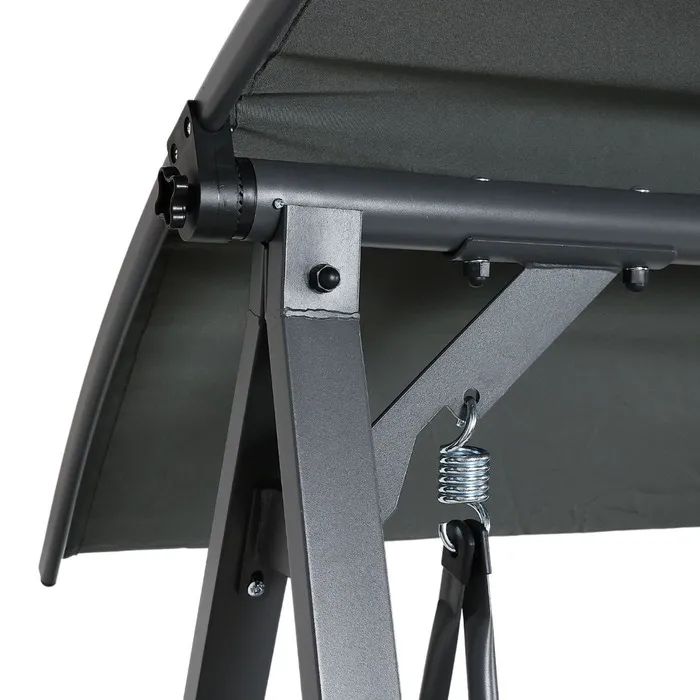 Balansoar gradina, 3 persoane, Grandio Mob Lisa, structura metal, gri, 206 x 122 x 174 cm — imaginea 6