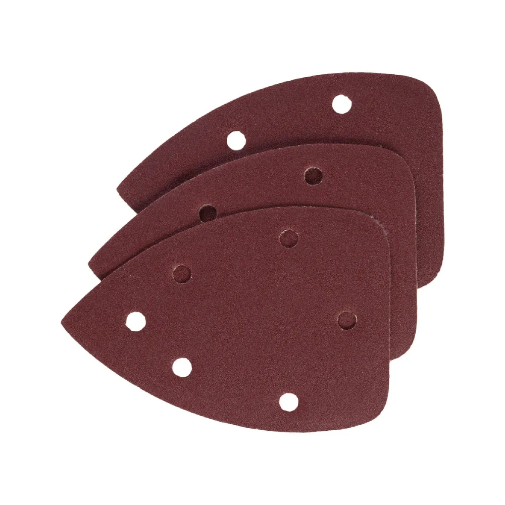 Banda abraziva Dexter, pentru slefuitor triunghiular, 140 x 98 mm, granulatie 80 (set 5 buc)