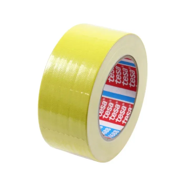 Banda adeziva pentru reparatii, tesa 4688, textil, galben, 25 m x 50 mm