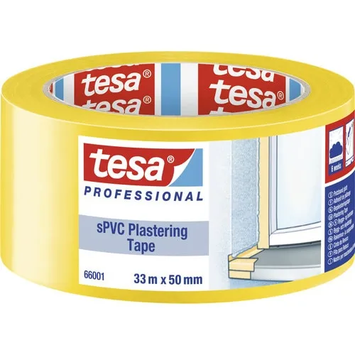 Banda adeziva Tesa, 50mm x 33m, rezistenta la intemperii, pentru tencuiala