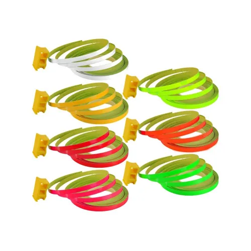 Banda decorativa jante auto 0.64 cm x 9.6 m culori multiple — imaginea 3