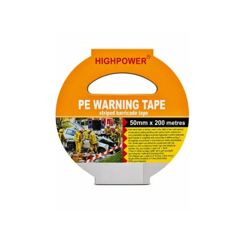 Banda delimitare avertizare rosu alb 50 mm x 200 m HIGHPOWER — imaginea 3