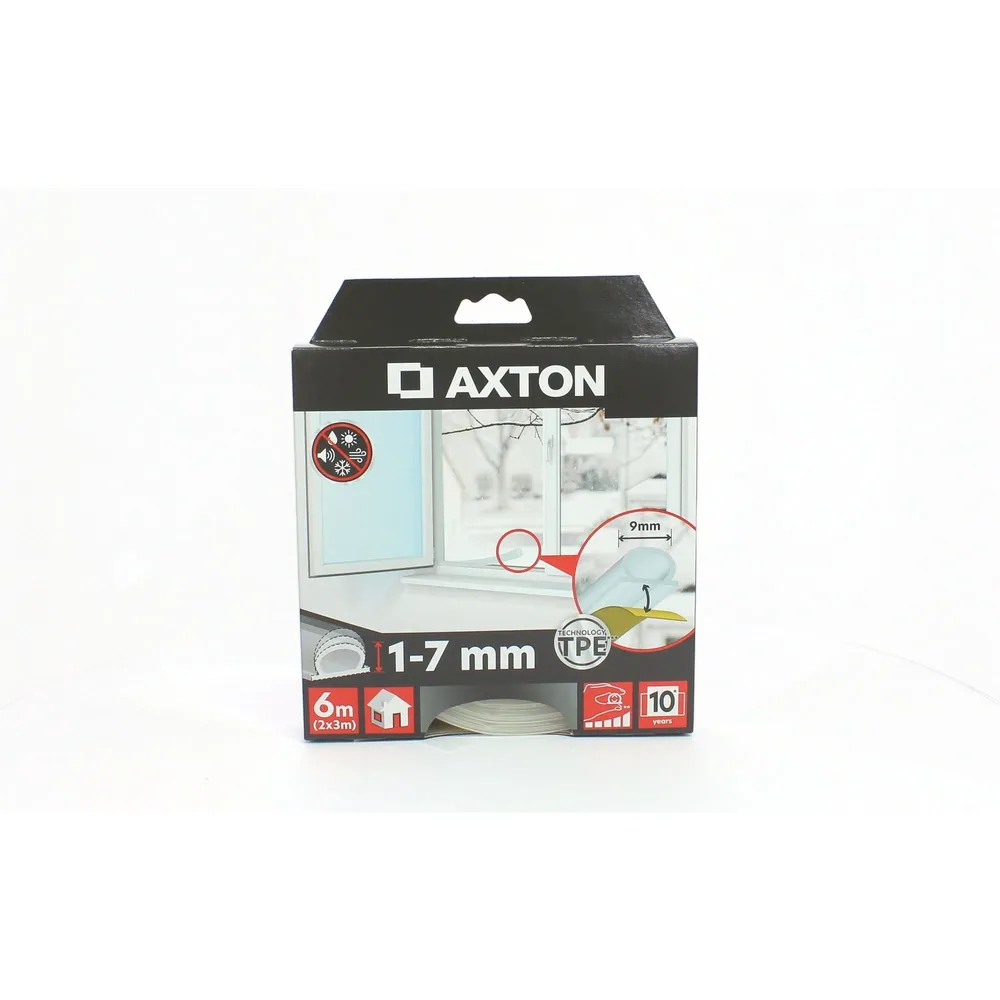 Banda etansare Axton, transparenta, 1-7 mm, 6 m, pentru usi si ferestre