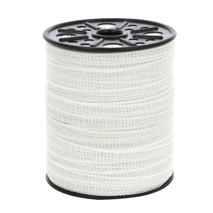 Banda gard electric ECON, alba, 200 m, 10 mm, rezistenta de rupere 60 kg