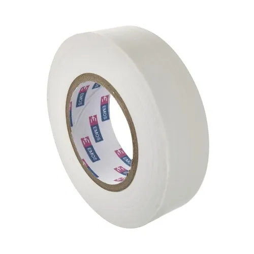 Banda izolatoare PVC Emos 19mm x 20m alb, rezistenta la radiatii UV