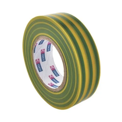 Banda izolatoare PVC Emos 19mm x 20m, verde-galben, rezistenta la radiatii UV