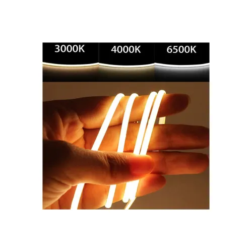 Banda led cob 3mm latime 5 metri 12w pe metru 12v pentru iluminare auto — imaginea 3
