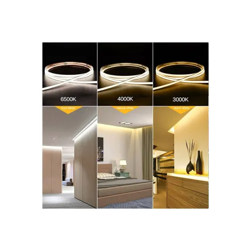 Banda led cob 3mm latime 5 metri 12w pe metru 12v pentru iluminare auto — imaginea 4