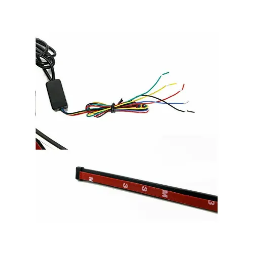 Banda LED DRL 30cm 12V lumina alba semnalizare dinamica galbena cu flash — imaginea 4