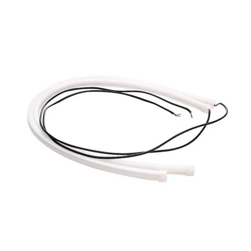 Banda LED DRL flexibila 45cm 12V lumina alba set 2 bucati — imaginea 2
