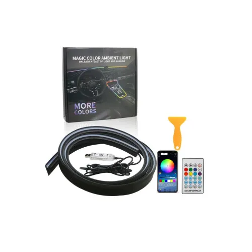 Banda LED lumina ambientala parbriz RGB digital magic light — imaginea 2